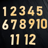 Acrylic English Number Gold