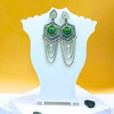 Oxidised Earring Morpankh 05 - Craft Farm