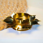 Metal Lotus Candle Stand