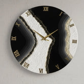 16 inch black and white wall clock - Craft Farm
