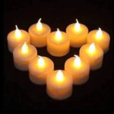 Plastic Flameless LED Tealight White Candles Smokeless Candles -12