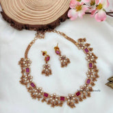 Traditional Wedding Wear Choker Necklace/Jewellery Set For Women
