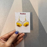 Yellow Daisy Flower Dangle Earring - Craft Farm