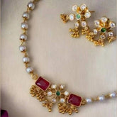 Elegant Traditional Pearl Jewellery Set