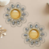 10 Stone Aluminum T-light Candle Holder - 2 PCS - Craft Farm