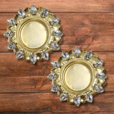 12 Stone Aluminum T-light Candle Holder - 2 PCS - Craft Farm