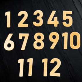 Acrylic English Number Gold