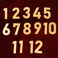 Acrylic English Number Gold