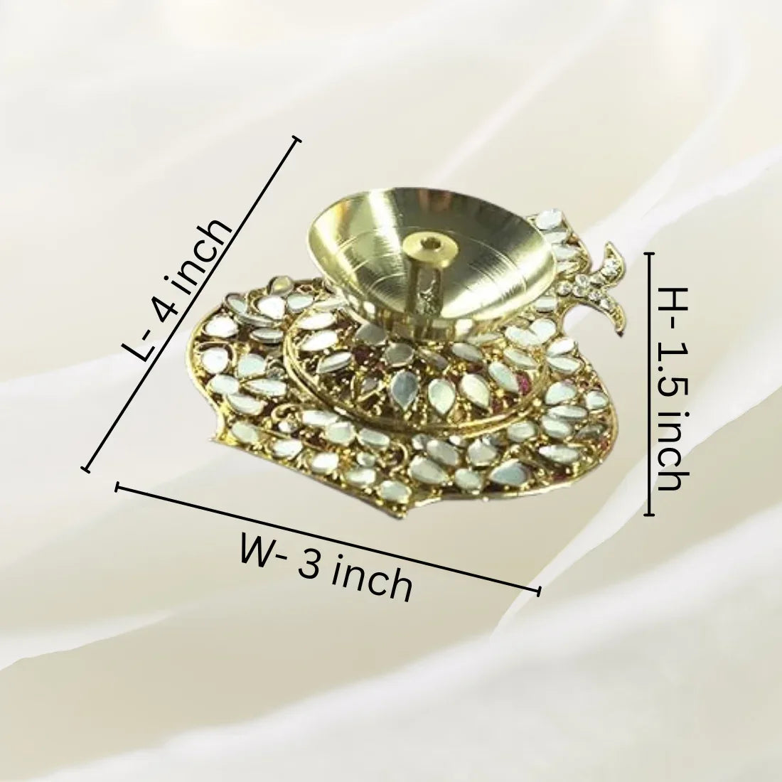 Brass Akhand Diya With Mirror (Kalash) - 2 PCS - Craft Farm