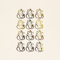 A7 size vinyl sticker Ganesh ji