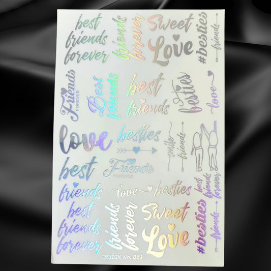 Best Friend Holographic Sticker