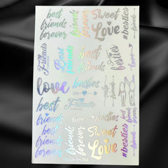 Best Friend Holographic Sticker