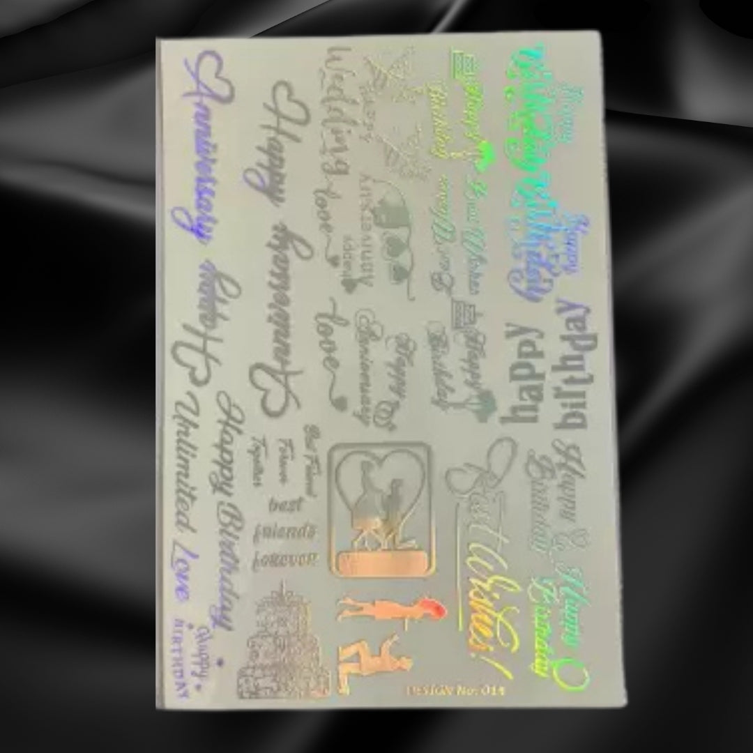 Birthday Anniversary Holographic Sticker