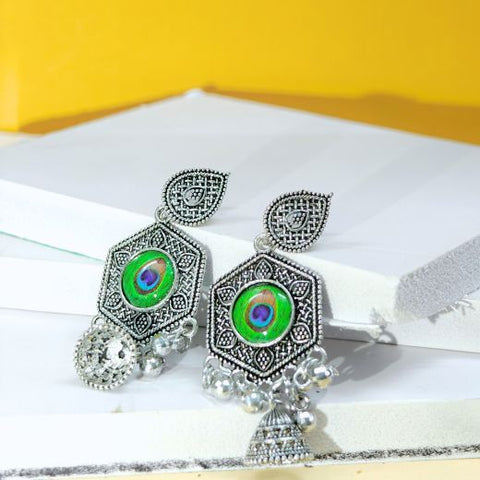 Oxidised Earring  Morpankh 06