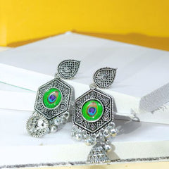 Oxidised Earring  Morpankh 06