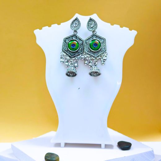 Oxidised Earring  Morpankh 06