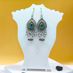 Oxidised Earring  Morpankh 03