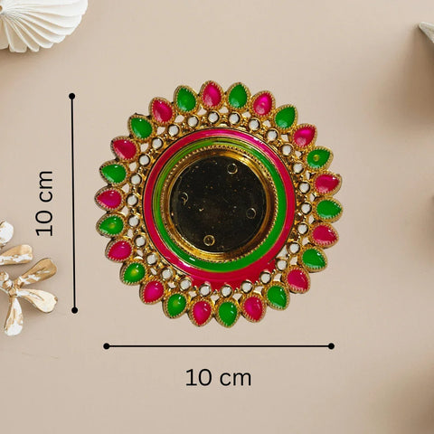 Multicolour T-light Candle Holder - 2 PCS (Design 2) - Craft Farm