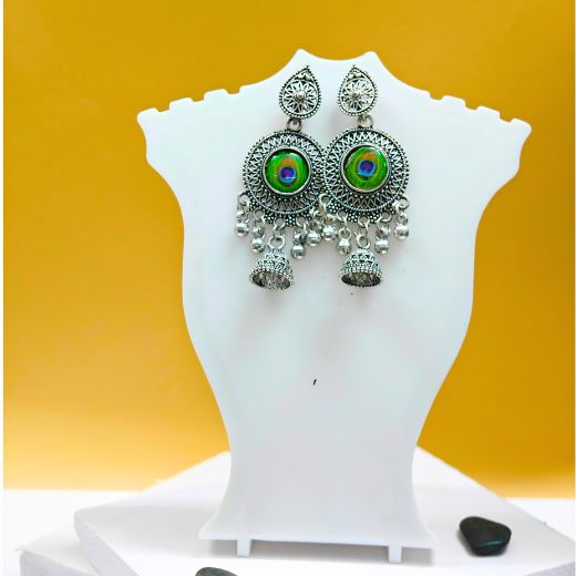 Oxidised Earring  Morpankh 04
