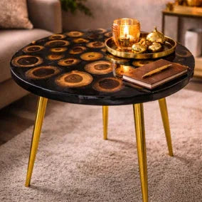 Wood Slice Round Coffee Table - 24 Inch - Craft Farm