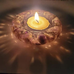 crystal stone resin T light candle  stand