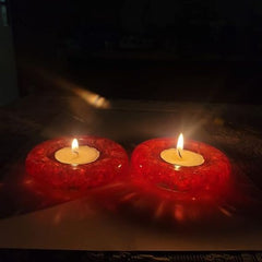 crystal stone resin T light candle  stand