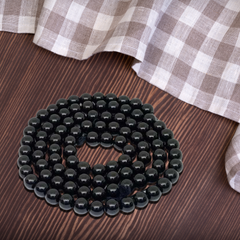 8mm Black Glass Beads