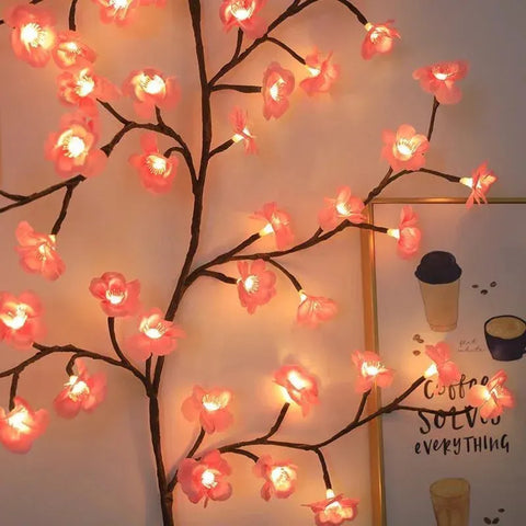 Cherry Blossom Flower Tree Branch LED Light for Home Decor