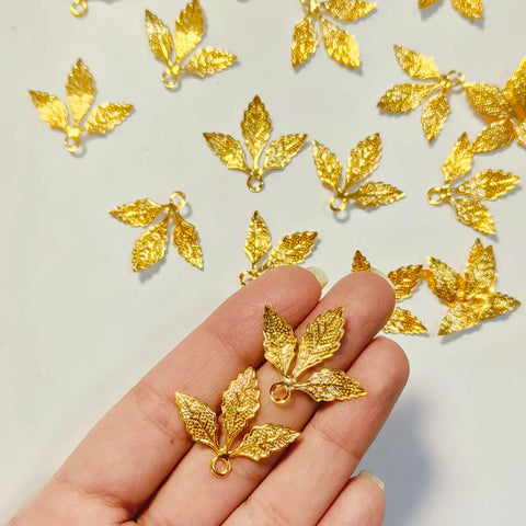3 petals Golden Metal Leaf (10pcs)