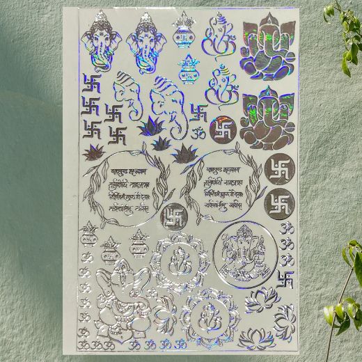 Swastik Ganesha Holographic Sticker