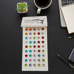 Multicolour star shape stone sticker