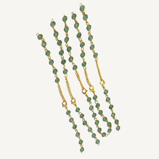 Bracelet Chain With Beads - 2 Pcs