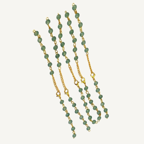 Bracelet Chain With Beads - 2 Pcs