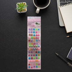 Multicolor different shape sticker