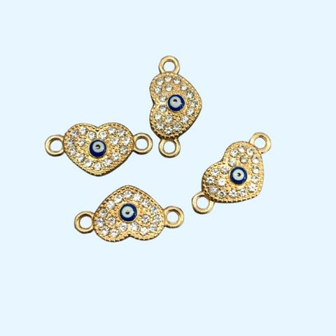 Evil Eye Stone Charm - 4 Pcs