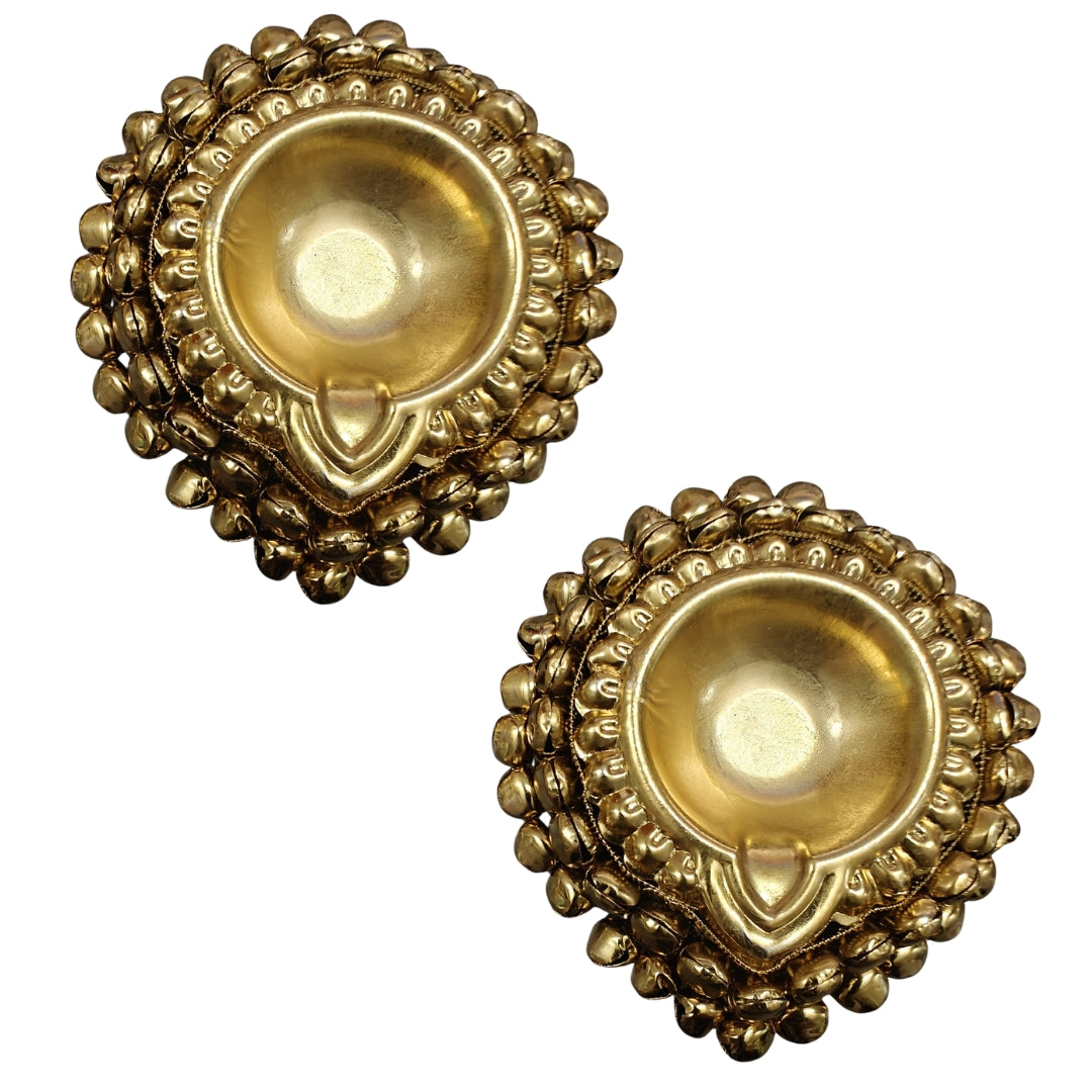 Ghungroo Metal Diya - 2 PCS