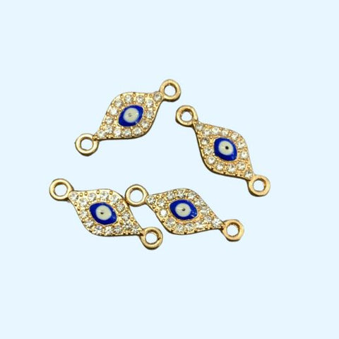 Evil Eye Stone Charm - 4 Pcs