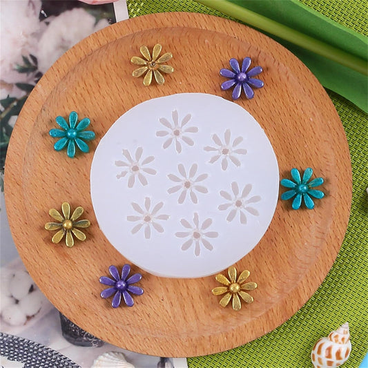 7 cavity 3D Flower Mould
