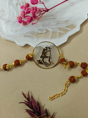 Rudraksha Resin Rakhi for Raksha Bandhan (Shivji)