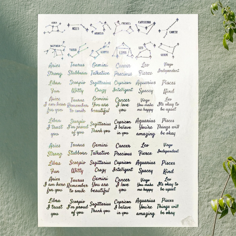 Zodiac Holographic Sticker