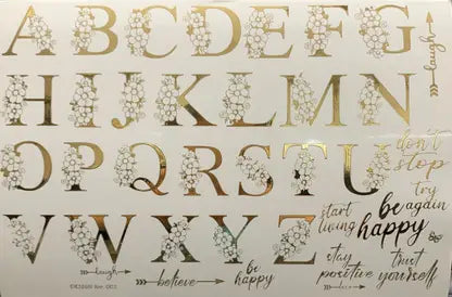 ABCD Flower Sticker